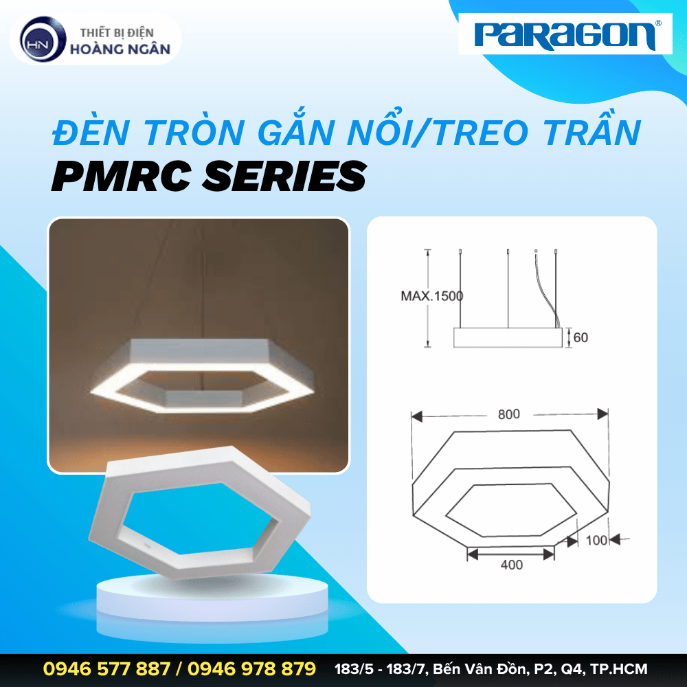 Đèn Treo Trần Hoặc Gắn Nổi Paragon PMRC Series