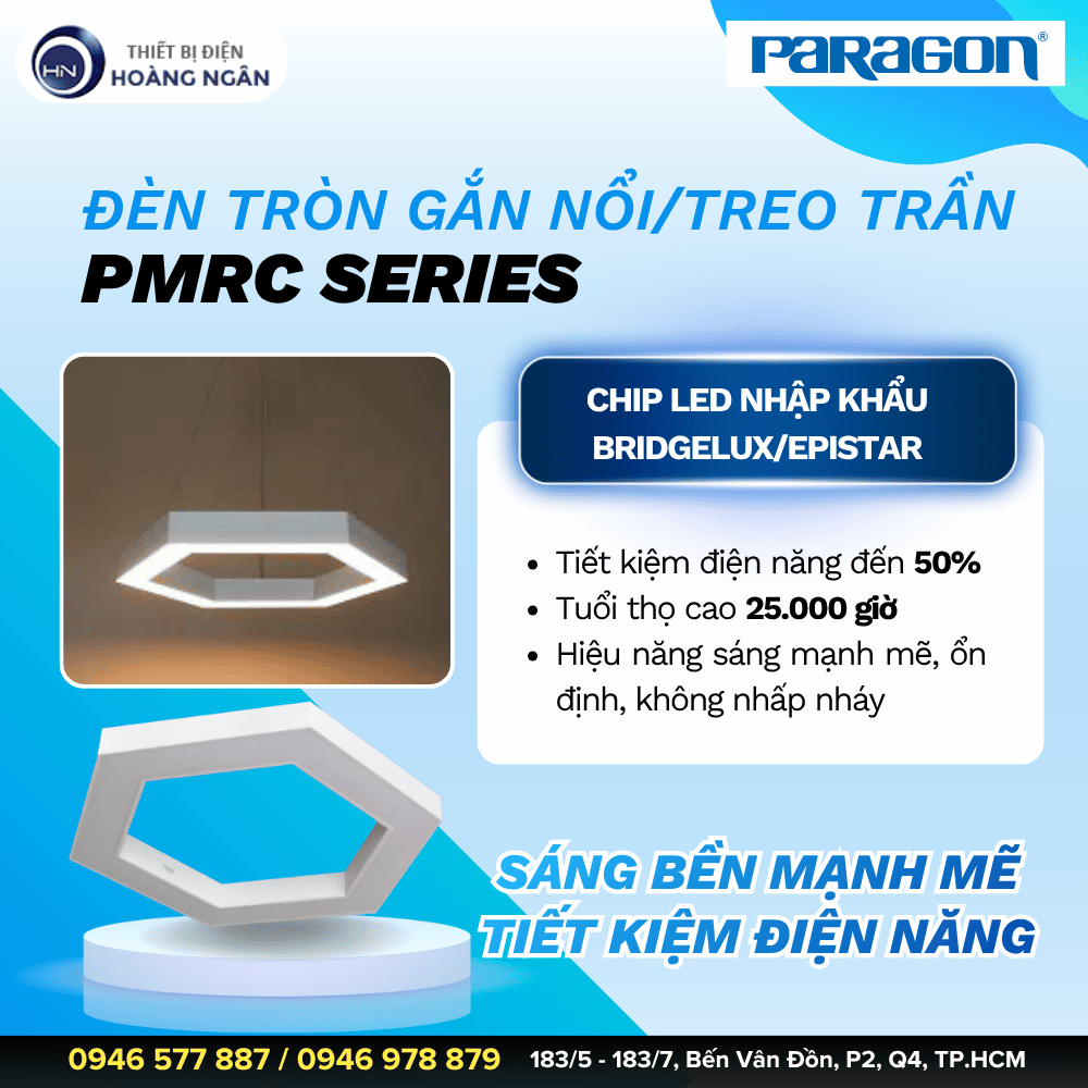 Đèn Treo Trần Hoặc Gắn Nổi Paragon PMRC Series