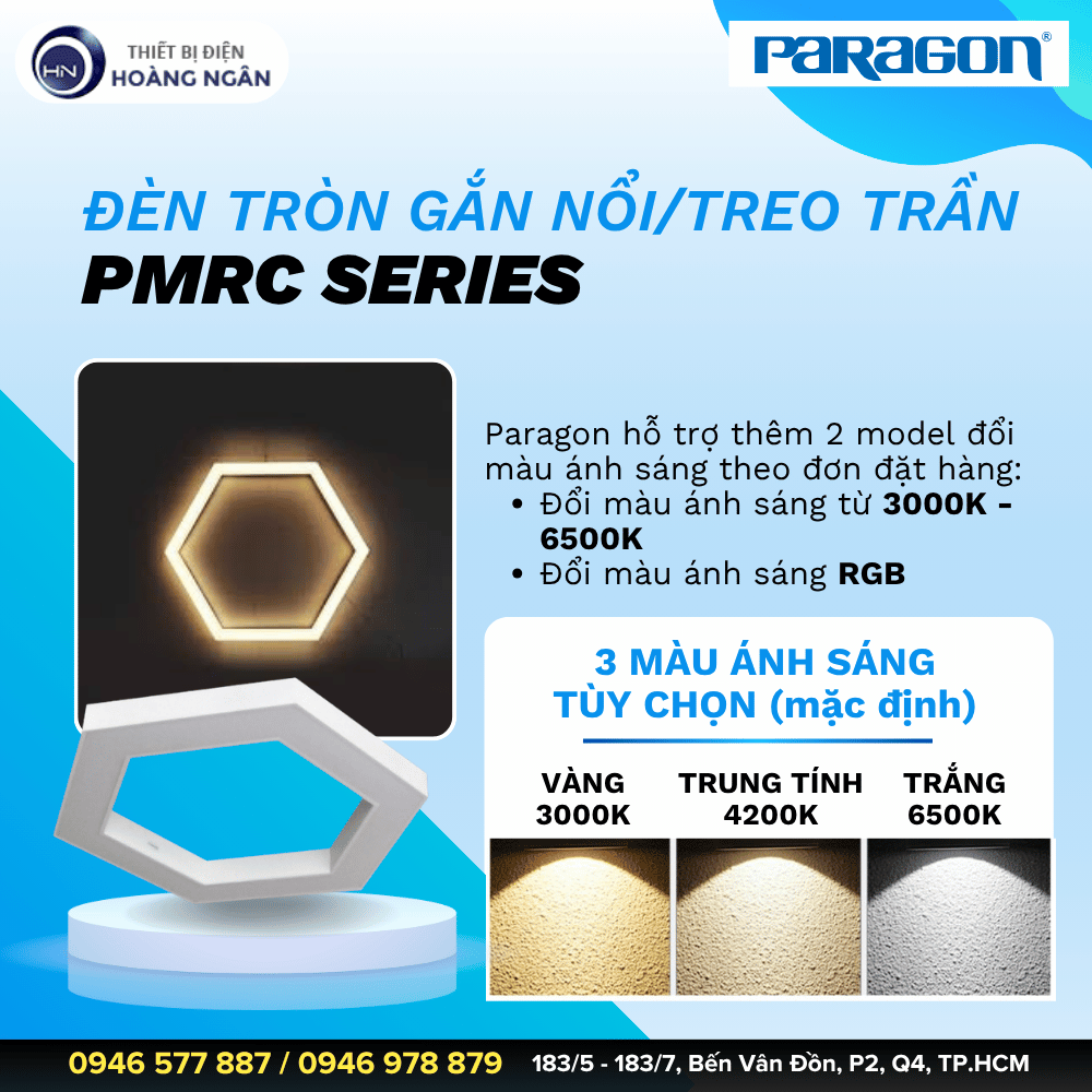 Đèn Treo Trần Hoặc Gắn Nổi Paragon PMRC Series