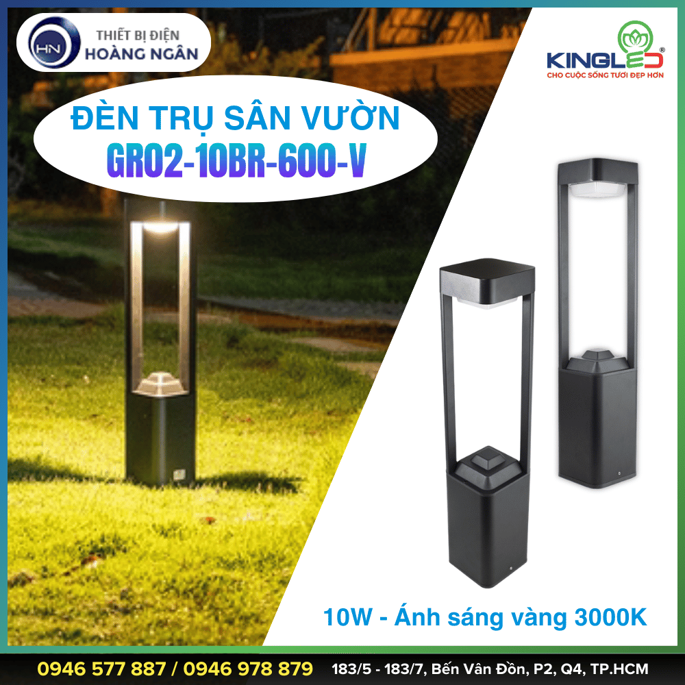 Đèn Trụ Sân Vườn (GR-BR Series) GR02-10BR-600-V KINGLED