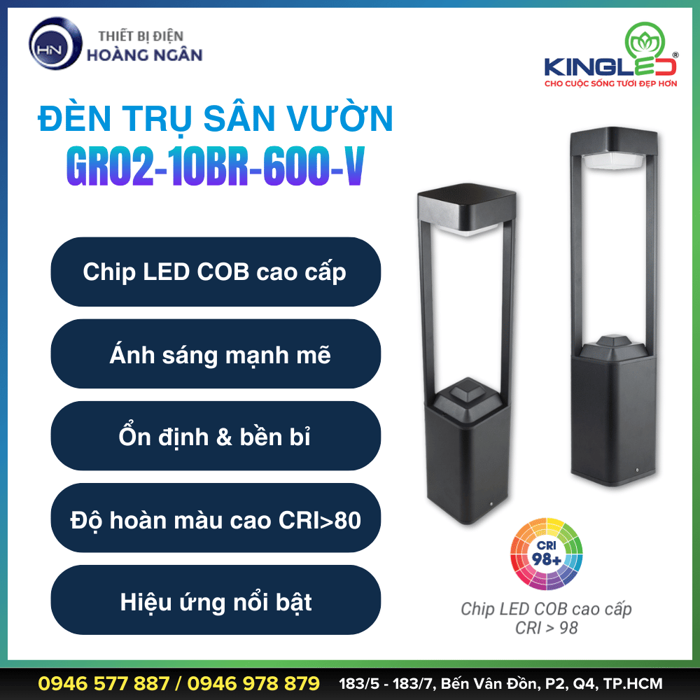 Đèn Trụ Sân Vườn (GR-BR Series) GR02-10BR-600-V KINGLED
