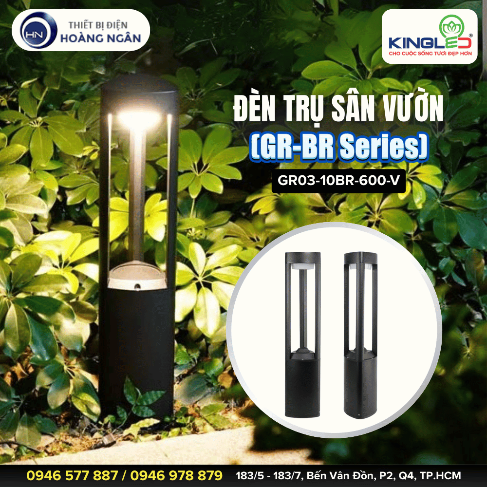 Đèn Trụ Sân Vườn GR03-10BR-600-V (GR-BR Series) KINGLED