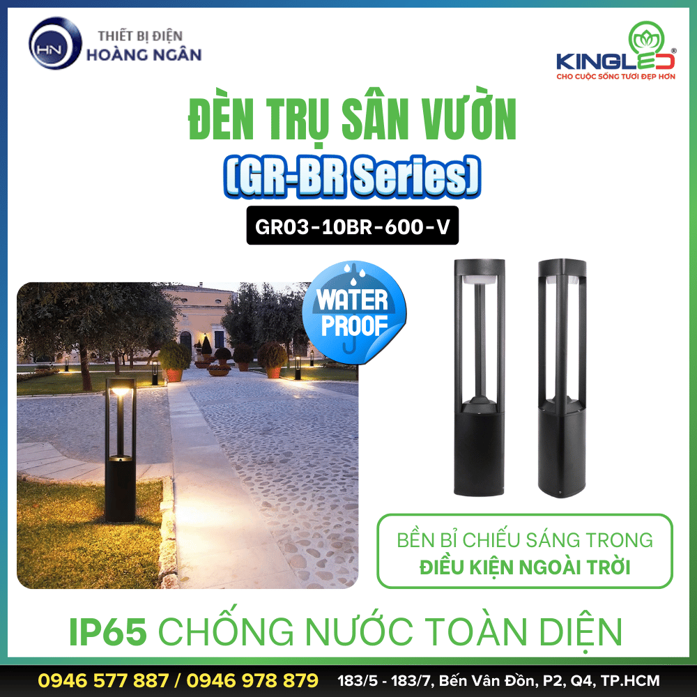Đèn Trụ Sân Vườn GR03-10BR-600-V (GR-BR Series) KINGLED