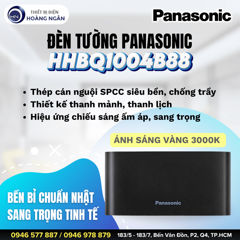 Đèn Tường Panasonic HHBQ1004B88 - Bền Bỉ Chuẩn Nhật - Tối Giản Sang Trọng
