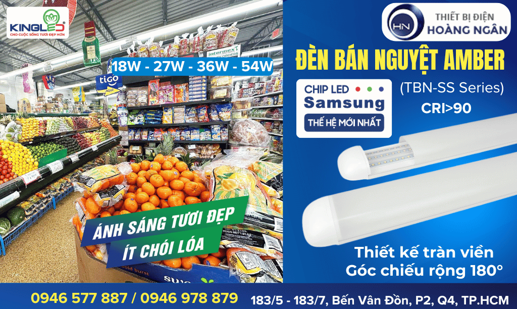 Đèn Tuýp Bán Nguyệt Amber TBN-SS Series - KingLED