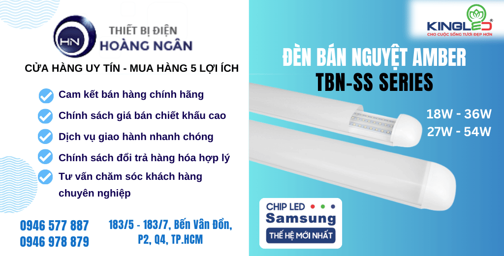 Đèn Tuýp Bán Nguyệt Amber TBN-SS Series - KingLED