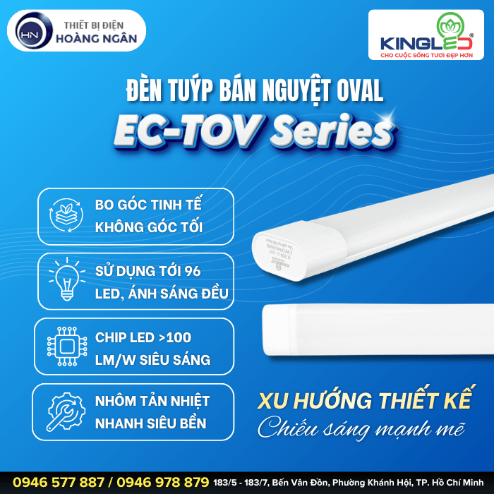 Đèn Tuýp Bán Nguyệt Oval KingEco EC-TOV Series