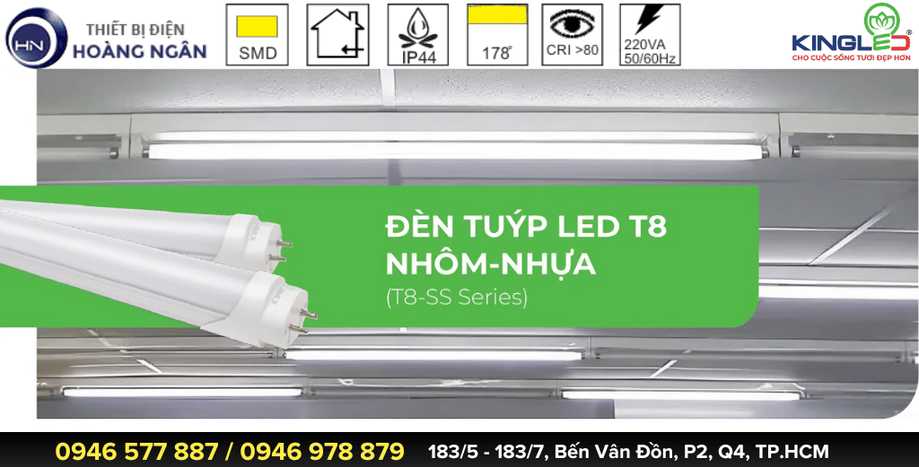 Đèn Tuýp LED 1m2 KingLED T8-SS Series