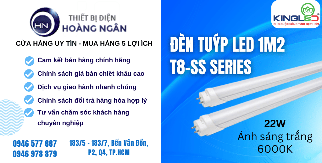 Đèn Tuýp LED 1m2 KingLED T8-SS Series