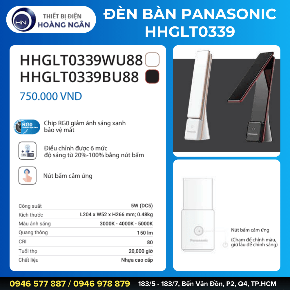Đèn Bàn Panasonic HHGLT0339WU88 - Giá Tốt, Chống Cận Hiệu Quả