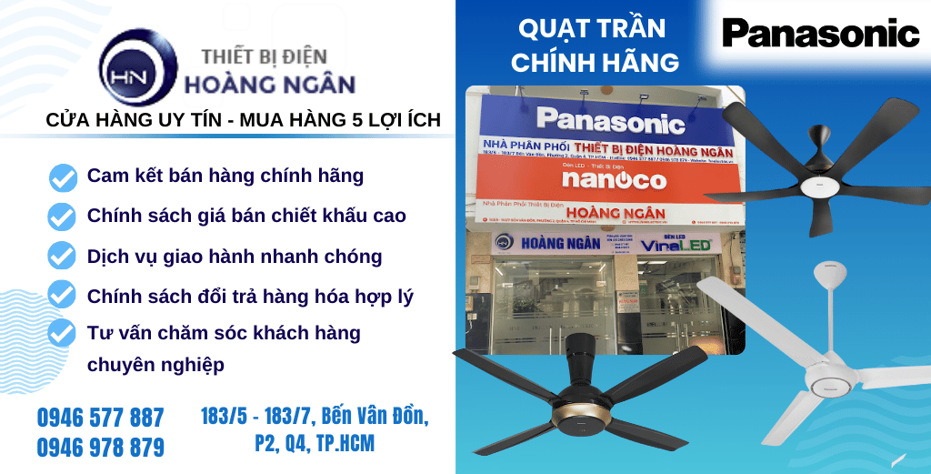 Địa điểm bán Quạt Trần Panasonic chính hãng, giá rẻ tại TP.HCM