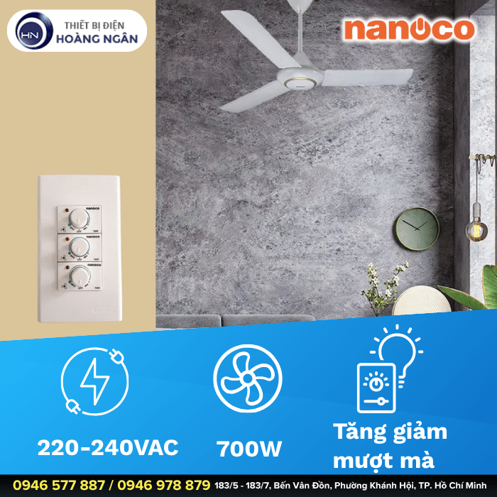 Dimmer Quạt Đèn NDF603F Nanoco