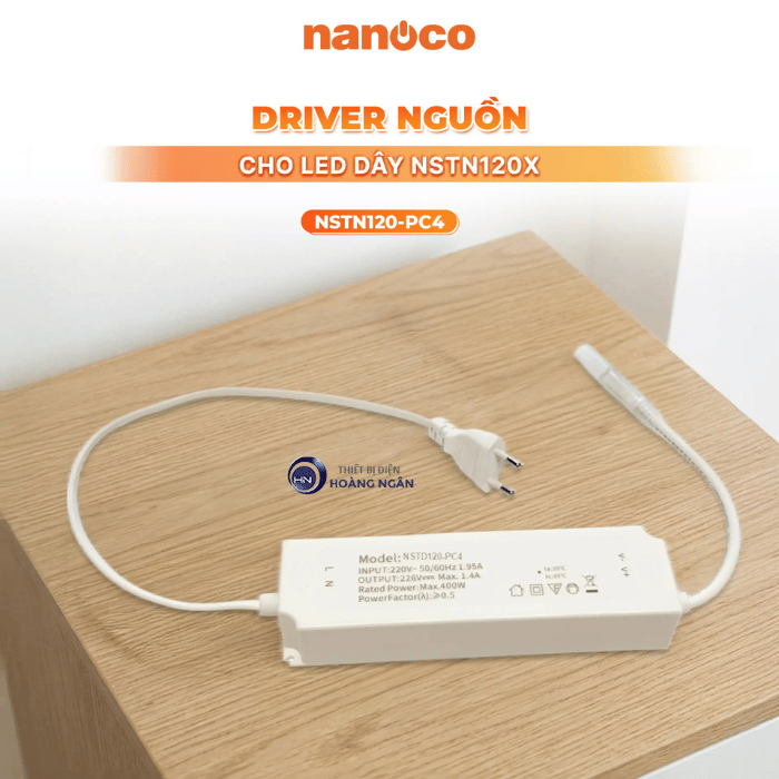 Driver Nguồn Non-Flicker NSTN120-PC4 (Max 50m/nguồn) 400W Cho LED Dây NSTN120X