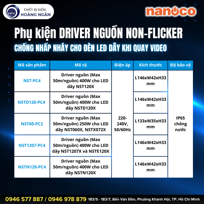 Driver Nguồn Non-flicker Nanoco NST1207-PC4