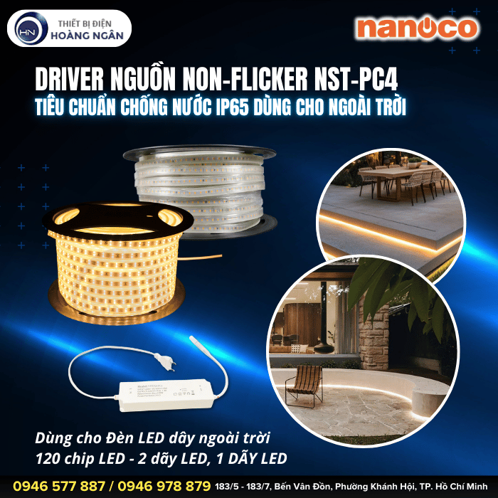 Driver nguồn NST-PC4 (Max 50mnguồn) 400W cho LED dây NST120X