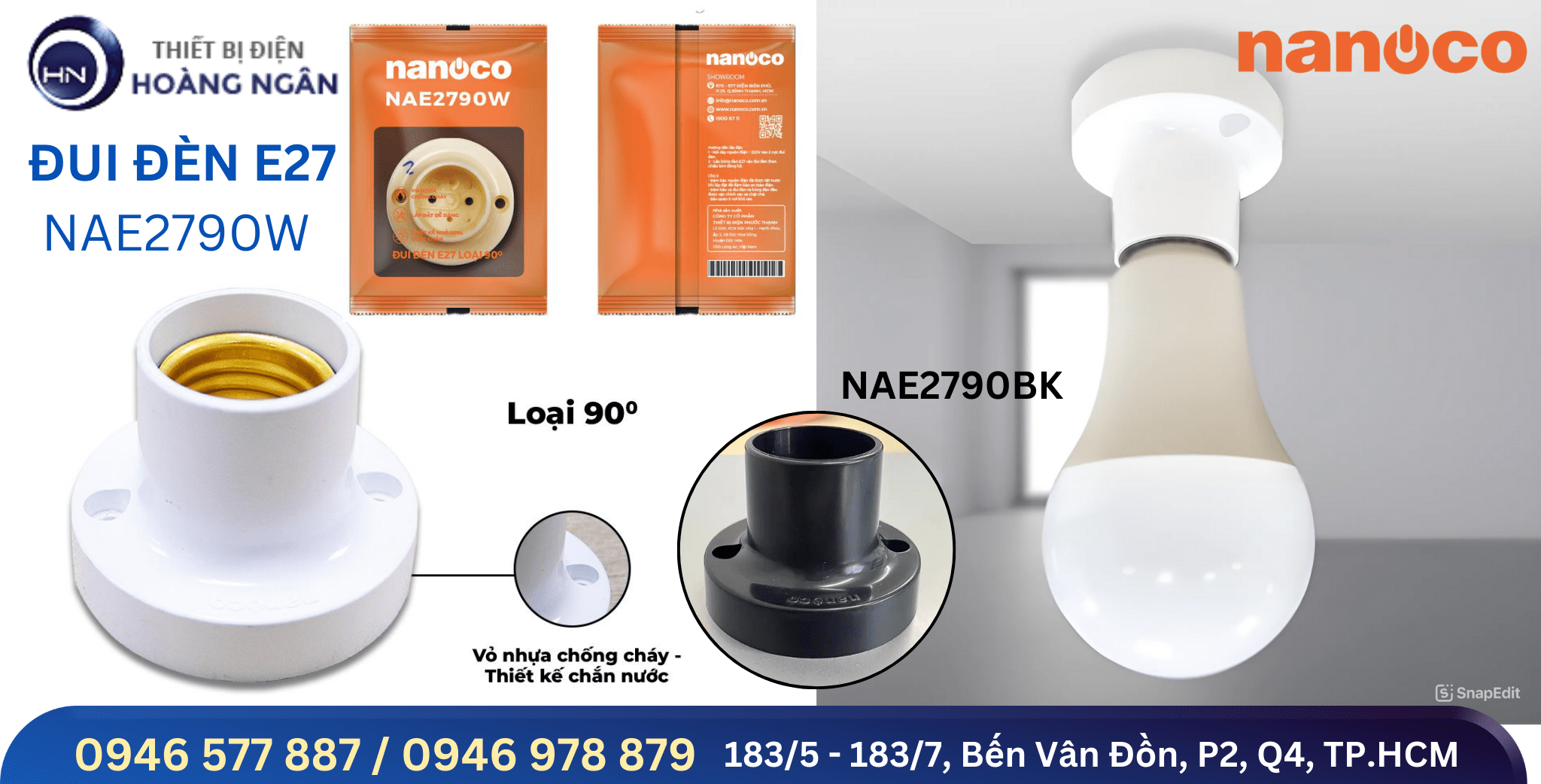 Đui đèn E27 Nanoco
