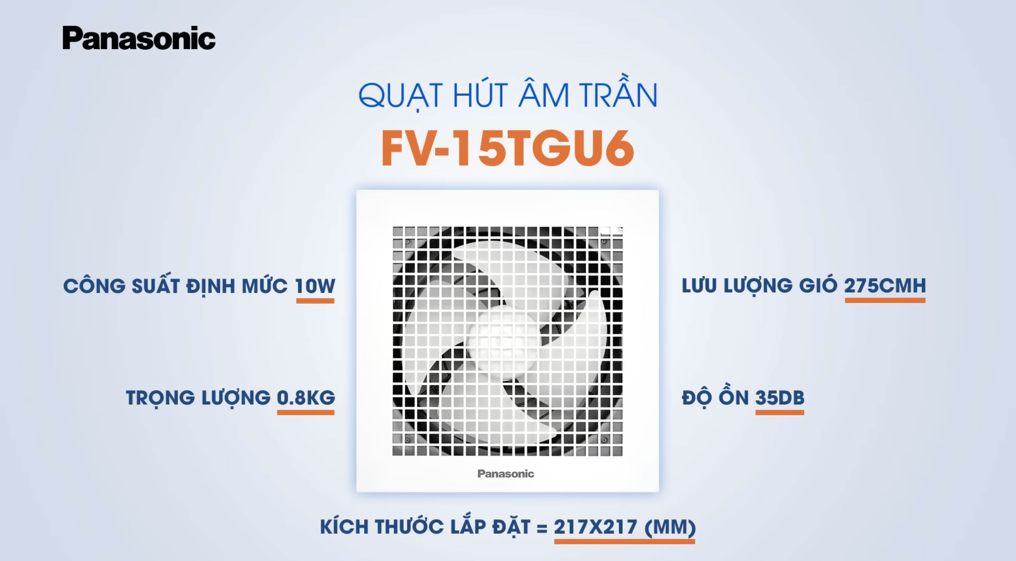 Quạt Hút Âm Trần Không Dùng Ống Dẫn FV-15TGU6 Panasonic | Mới 2024 Sản Xuất Tại Việt Nam