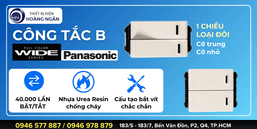 Hạt Công Tắc Panasonic WEV502107SW và WEV502127SW – Công tắc B loại đôi, cỡ trung & cỡ nhỏ, bắt vít linh hoạt