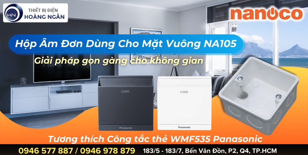 Hộp Âm Đơn Dùng Cho Mặt Vuông Chuẩn BS NA105 – Giải Pháp Lắp Đặt An Toàn Và Thẩm Mỹ