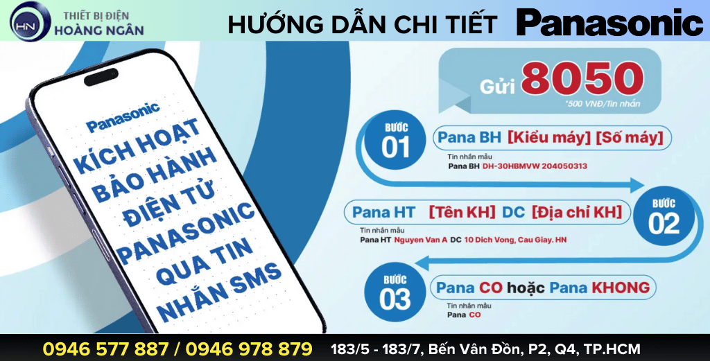 Hướng dẫn Kích Hoạt Bảo Hành Điện Tử Panasonic Qua Tin Nhắn SMS 