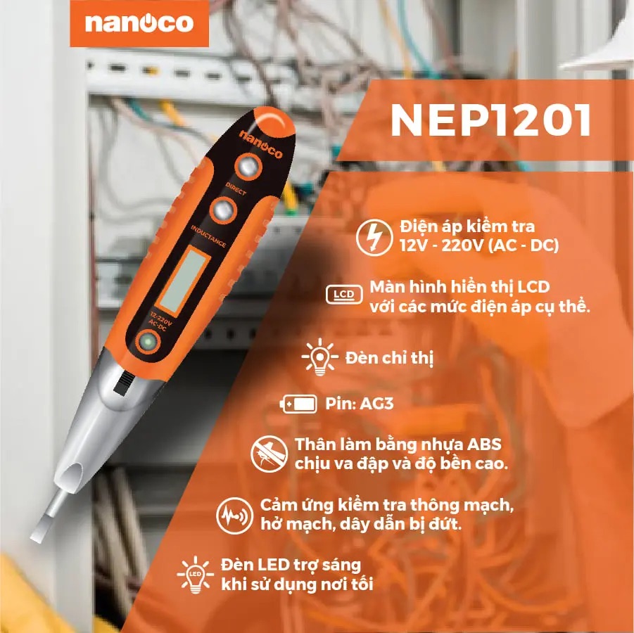 Bút Thử Điện Đa Năng NEP1201 Nanoco