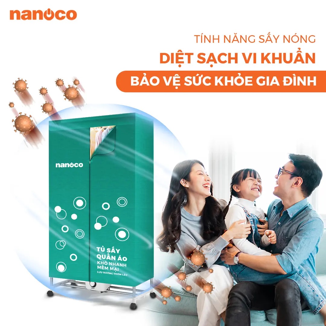 Tủ Sấy Quần Áo 1500W NCD1502 Nanoco