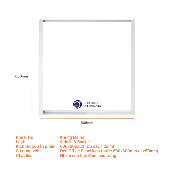 Khung lắp nổi cho đèn Office Panel NPLF6060 Nanoco