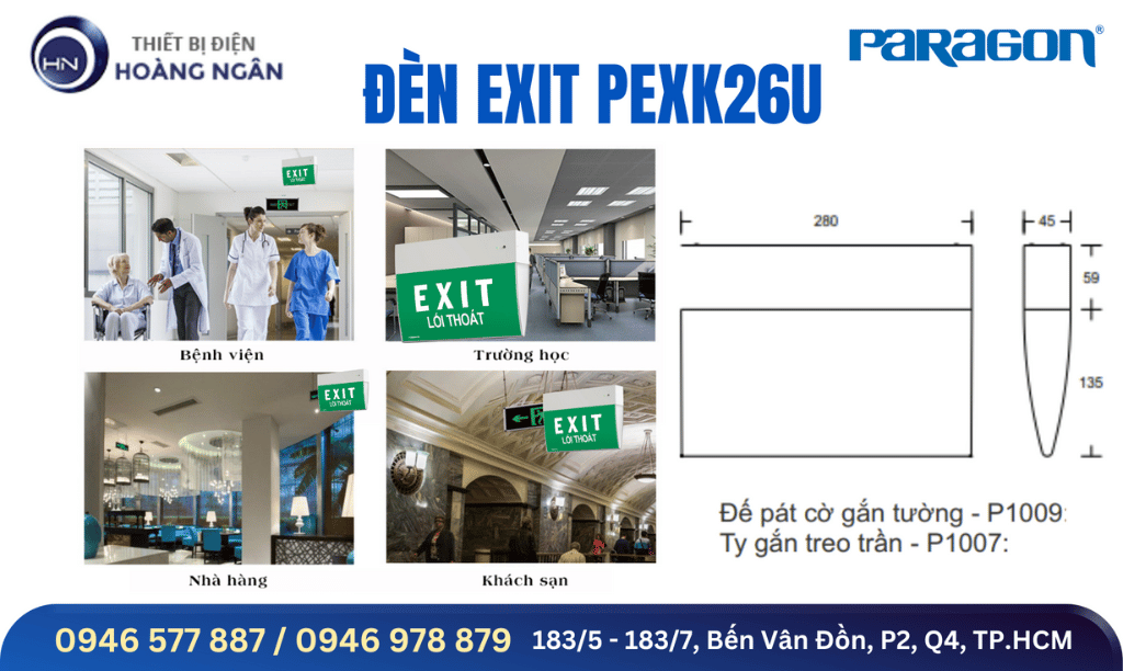 Đèn Thoát Hiểm Paragon PEXK26U