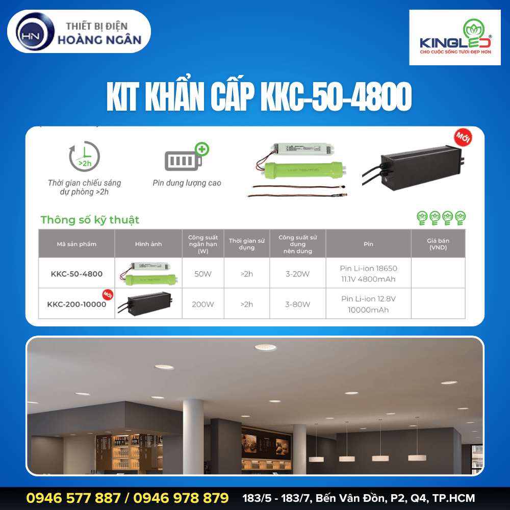Kit Khẩn Cấp Kingled KKC-50-4800