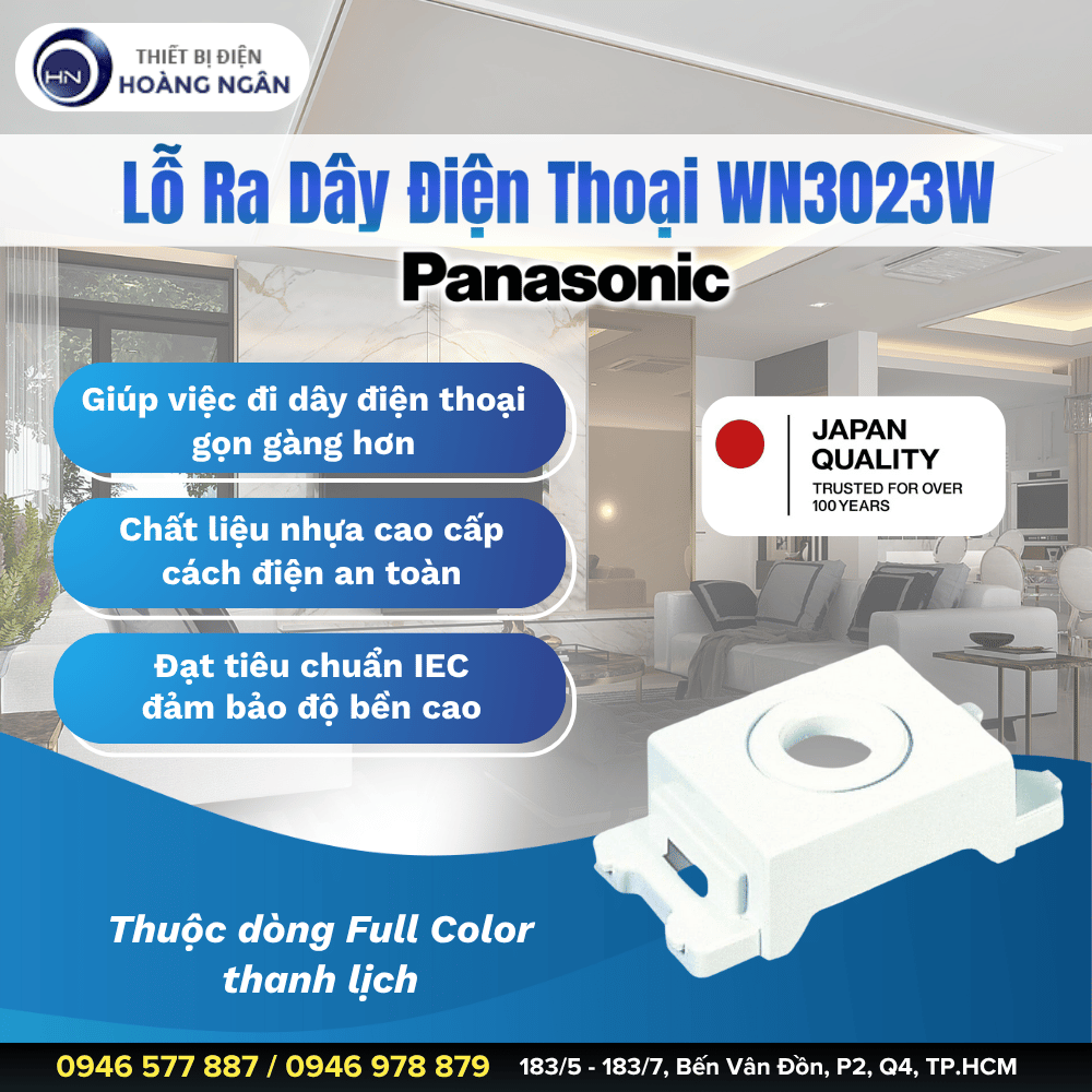 Lỗ Ra Dây Điện Thoại WN3023W Panasonic