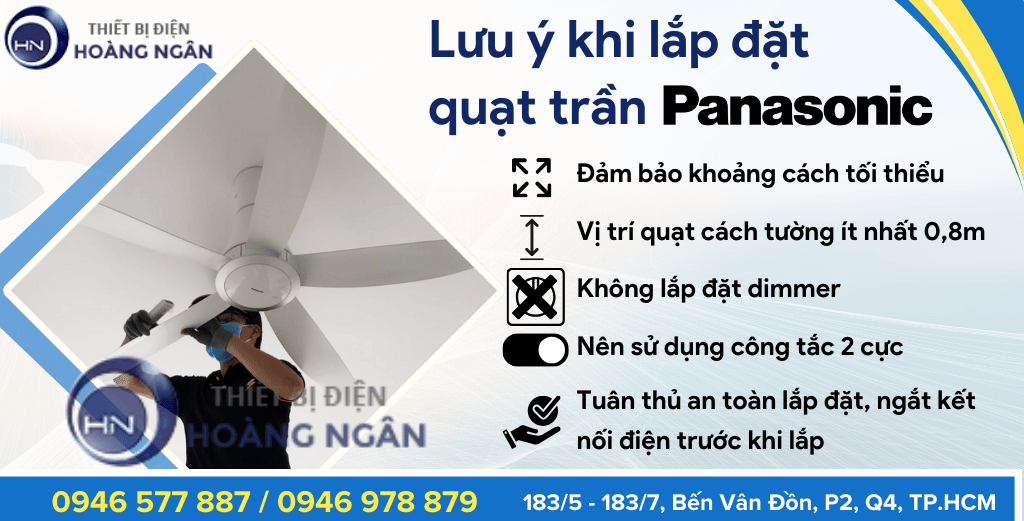 Lưu ý khi quạt trần Panasonic