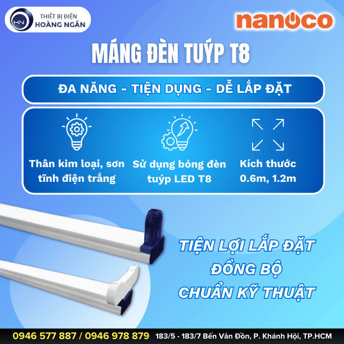Máng Đèn LED Tuýp T8 NT8F112 Nanoco
