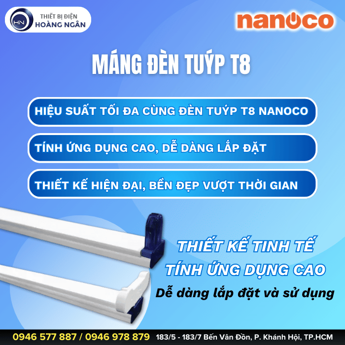 Máng Đèn LED Tuýp T8 NT8F112 Nanoco