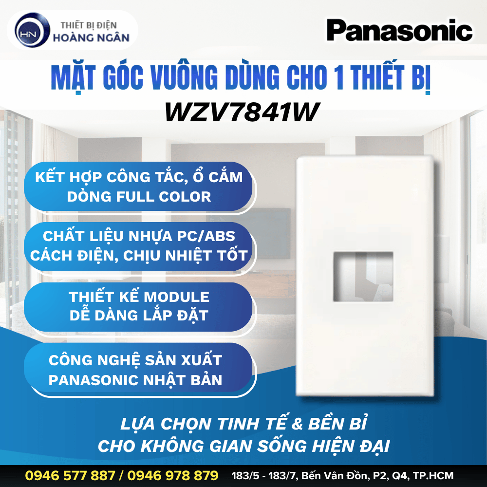 Mặt Góc Vuông Cho 1 Thiết Bị Panasonic WZV7841W