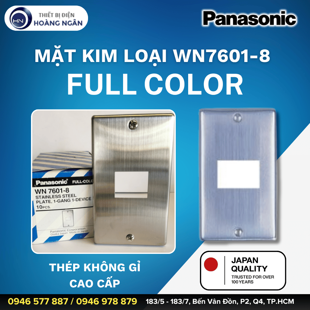 Mặt Kim Loại Dùng Cho 1 Thiết Bị  WN7601-8 - Full Color Panasonic