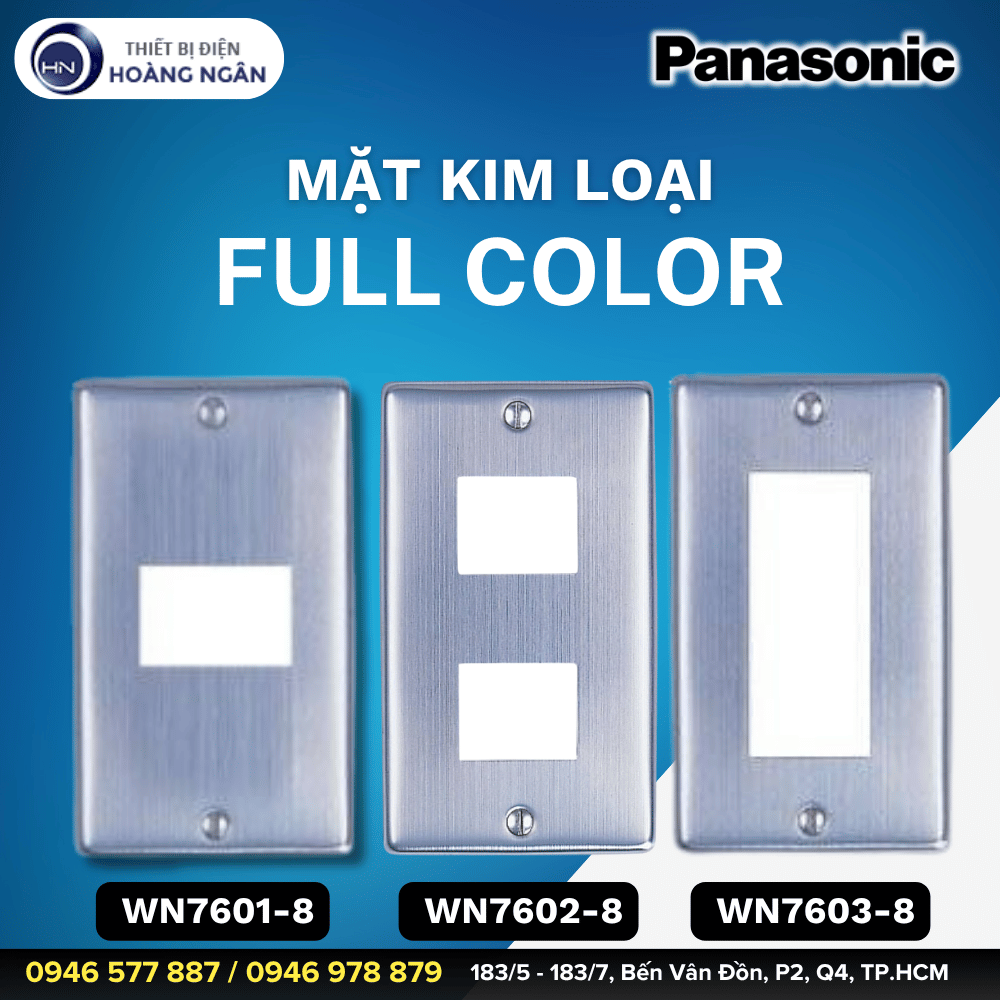 Mặt Kim Loại Dùng Cho 1 Thiết Bị  WN7601-8 - Full Color Panasonic