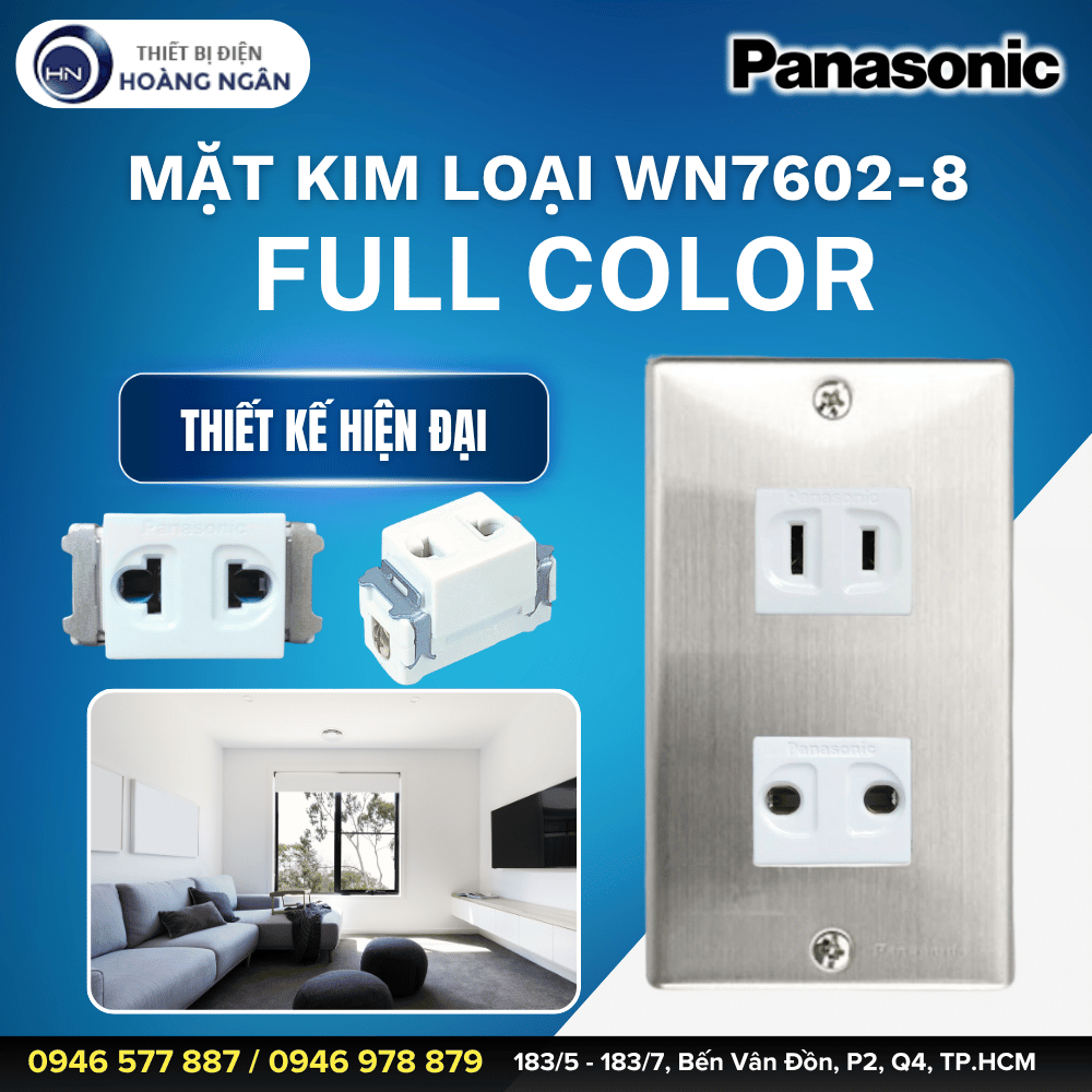 Mặt Kim Loại Dùng Cho 2 Thiết Bị WN7602-8 Panasonic