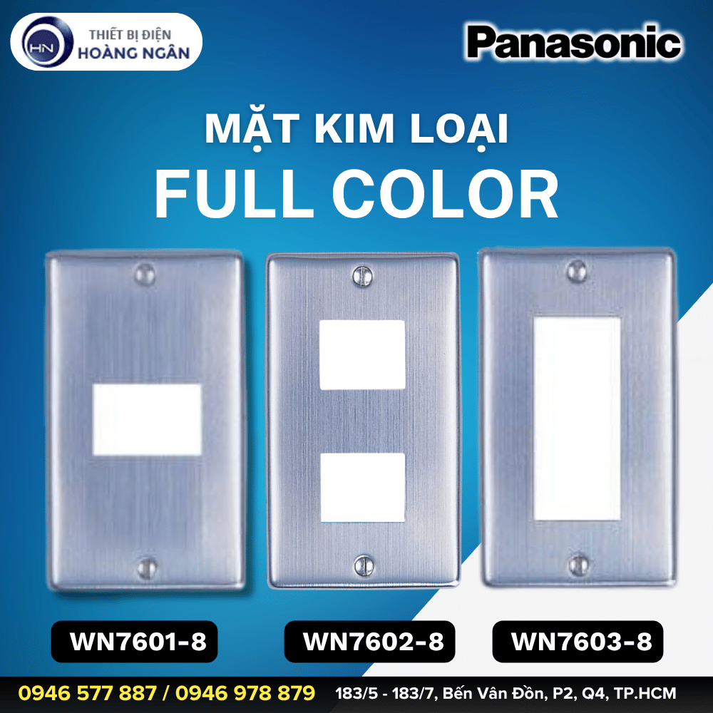 Mặt Kim Loại Dùng Cho 3 Thiết Bị WN7603-8 Panasonic