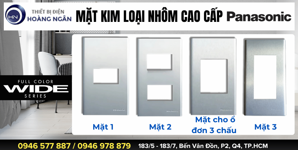 Mặt kim loại nhôm cao cấp Panasonic WIDE Series