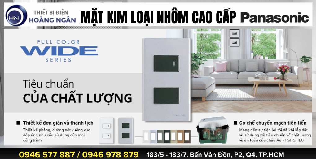 Mặt kim loại nhôm cao cấp Panasonic WIDE Series