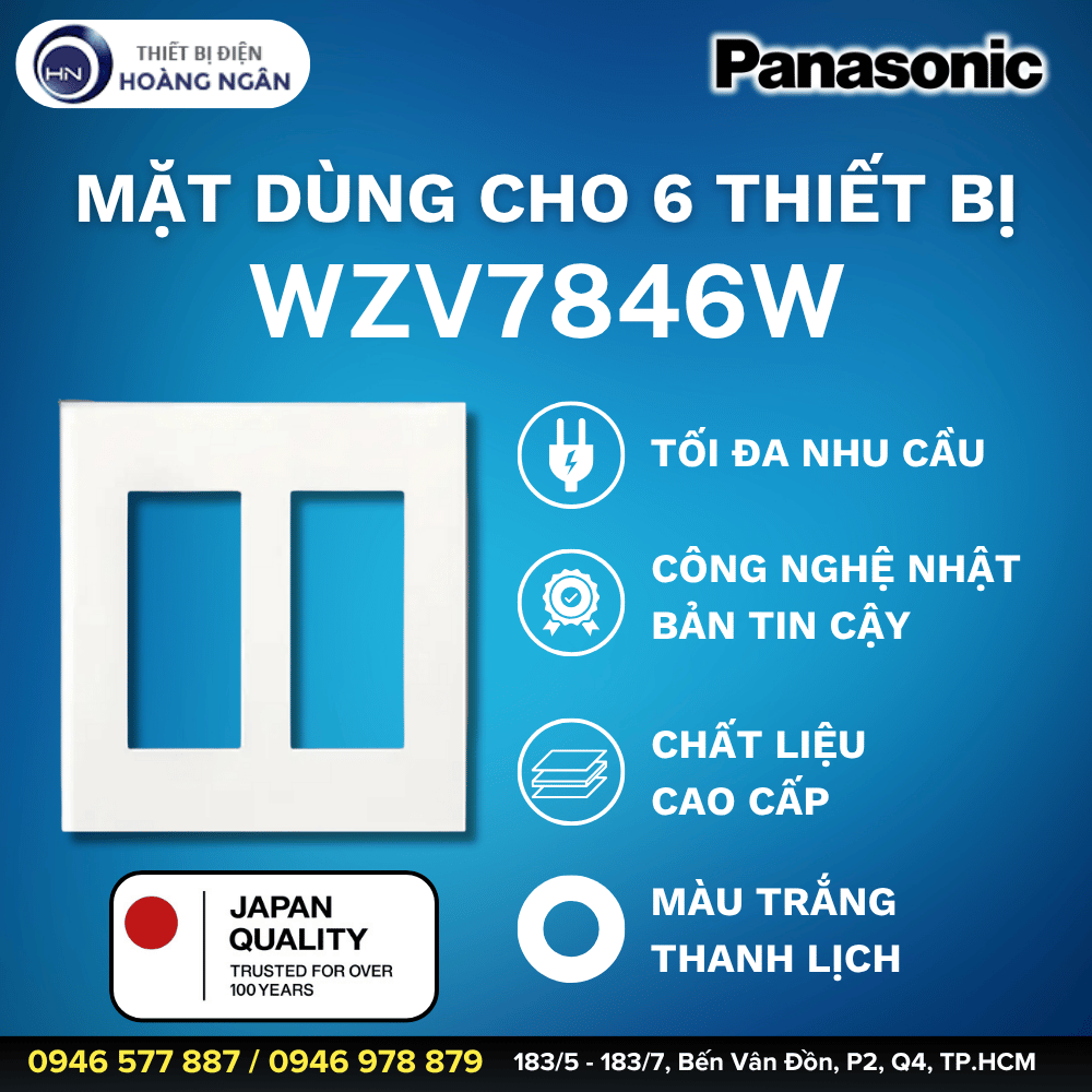Mặt Ổ Cắm Dùng Cho 6 Thiết Bị WZV7846W Panasonic