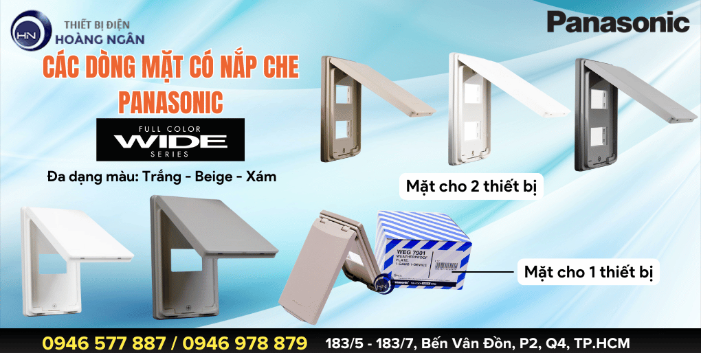 Mặt ổ cắm Panasonic 1 thiết bị - có nắp che mưa