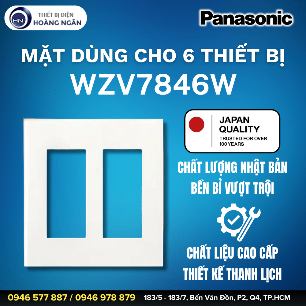 Mặt Ổ Cắm Panasonic Dùng Cho 6 Thiết Bị WZV7846W
