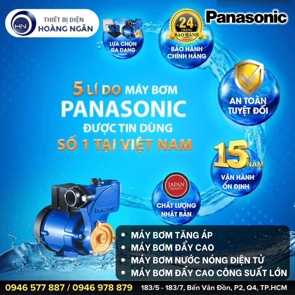 Máy Bơm Panasonic Đa Dạng Dòng Sản Phẩm