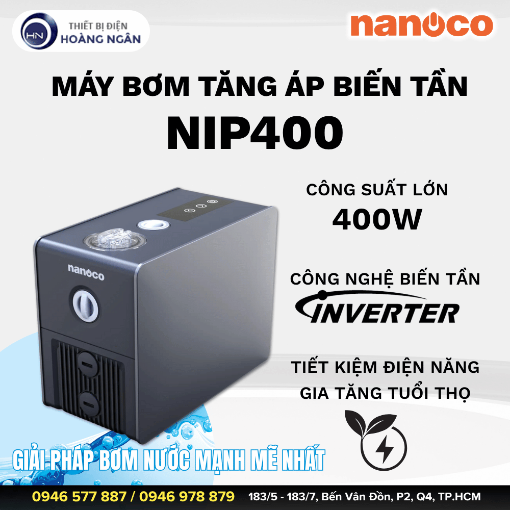 Máy Bơm Tăng Áp Biến Tần Nanoco NIP400