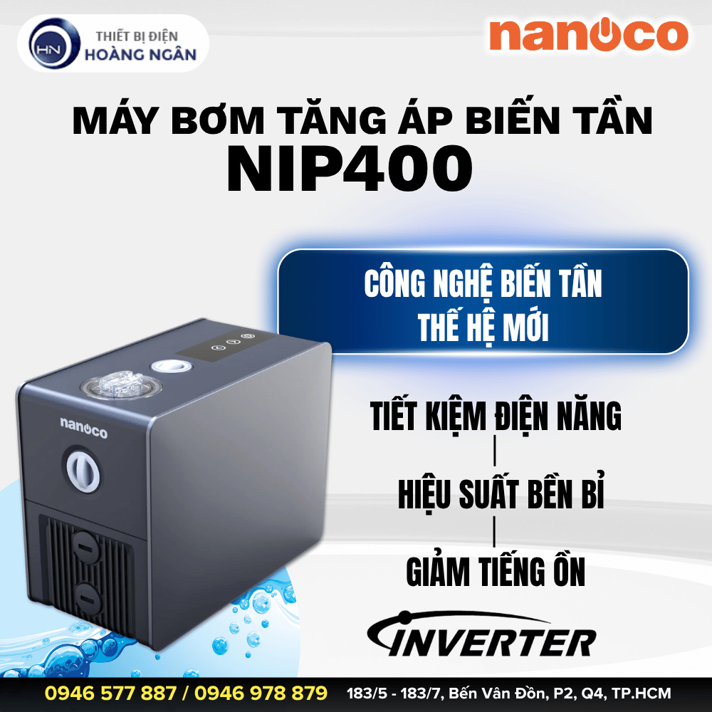 Máy Bơm Tăng Áp Biến Tần Nanoco NIP400
