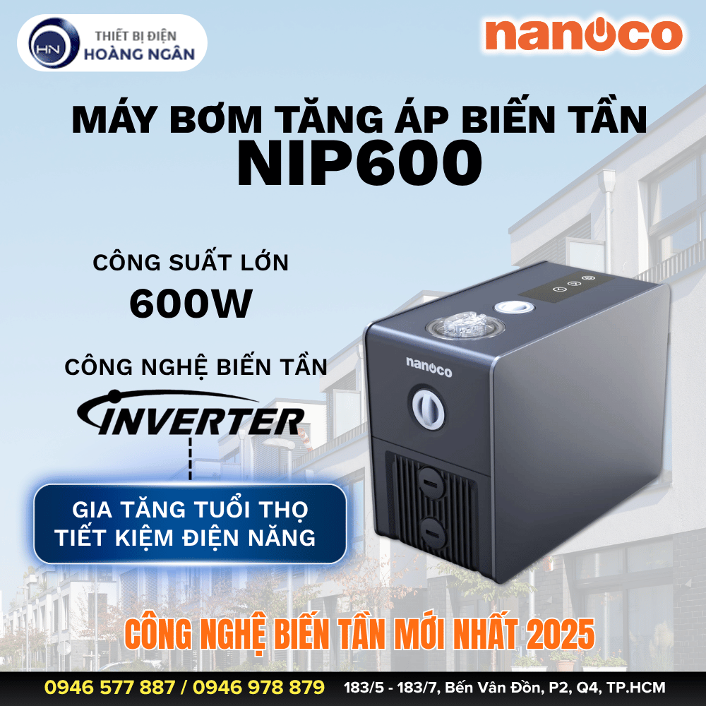 Máy Bơm Tăng Áp Biến Tần NIP600 Nanoco