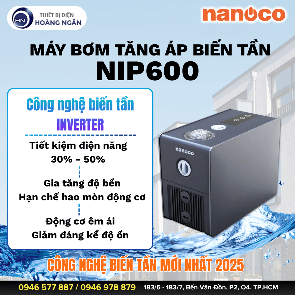 Máy Bơm Tăng Áp Biến Tần NIP600 Nanoco