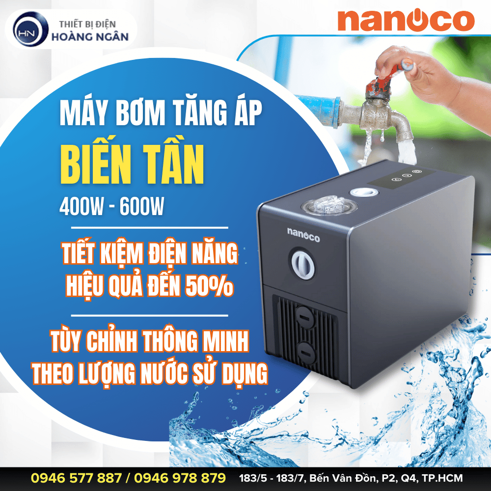 Máy Bơm Tăng Áp Biến Tần Nanoco NIP400, NIP600