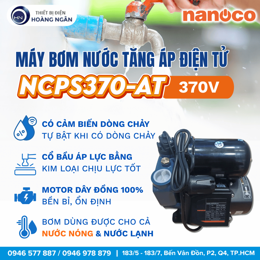 Máy Bơm Tăng Áp Điện Tử NCPS370-AT Nanoco